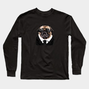 Cool dog with glasses Sticker Long Sleeve T-Shirt